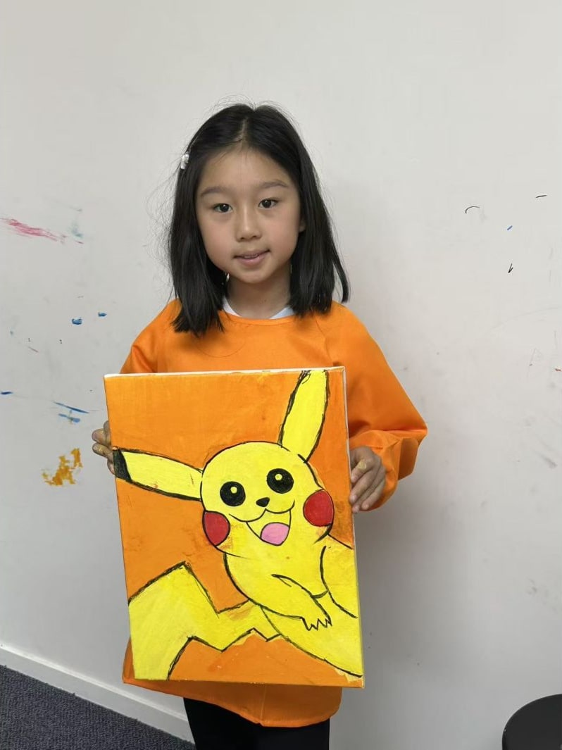 Pikachu Character Drawing by a Comic Drawing student at Art Space Studio Auckland