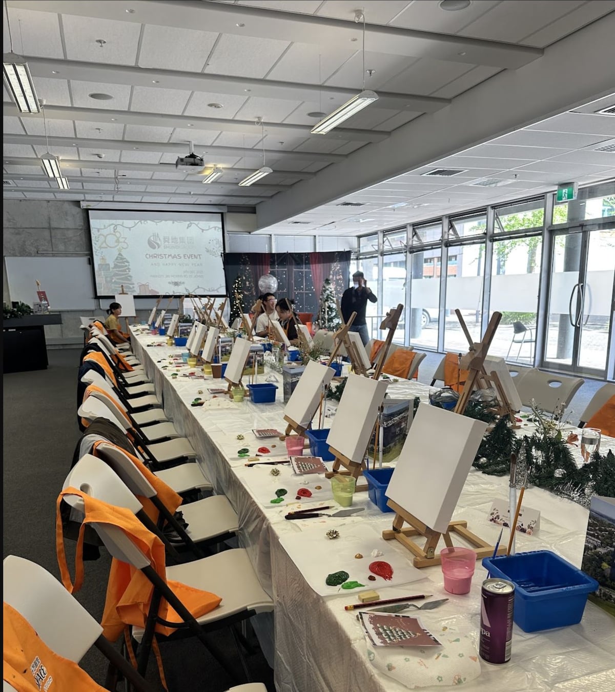 Corporate Team Art Activity at an Art Space Studio event