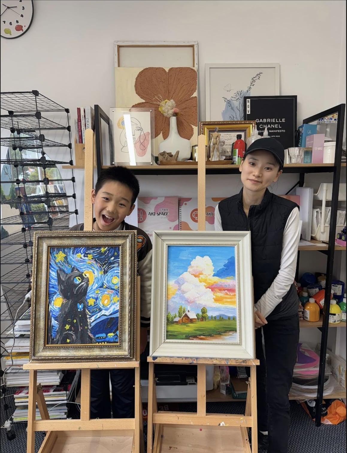 Adults & Family Art Class Together at Art Space Studio