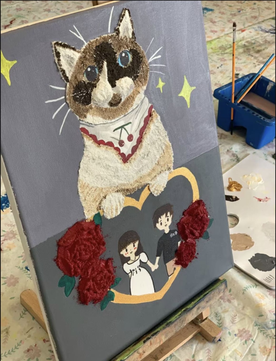 Adults & Family Cat Painting at Art Space Studio