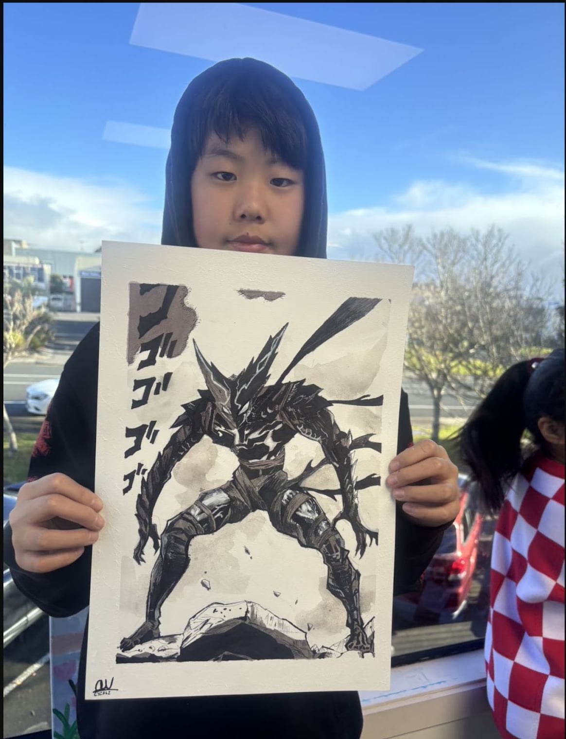 Dynamic Ink Dragon Illustration by a Comic Drawing student at Art Space Studio Auckland