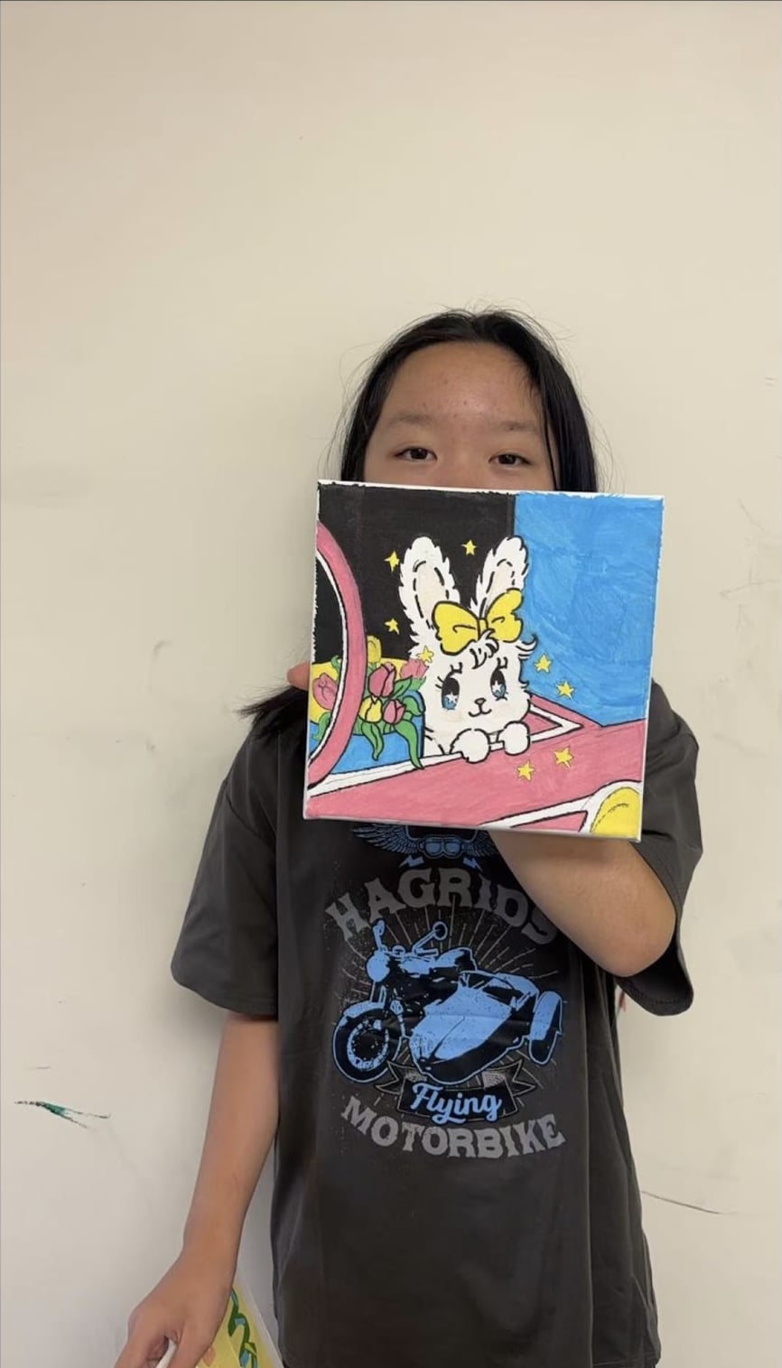 Bunny Character Poster by a Comic Drawing student at Art Space Studio Auckland