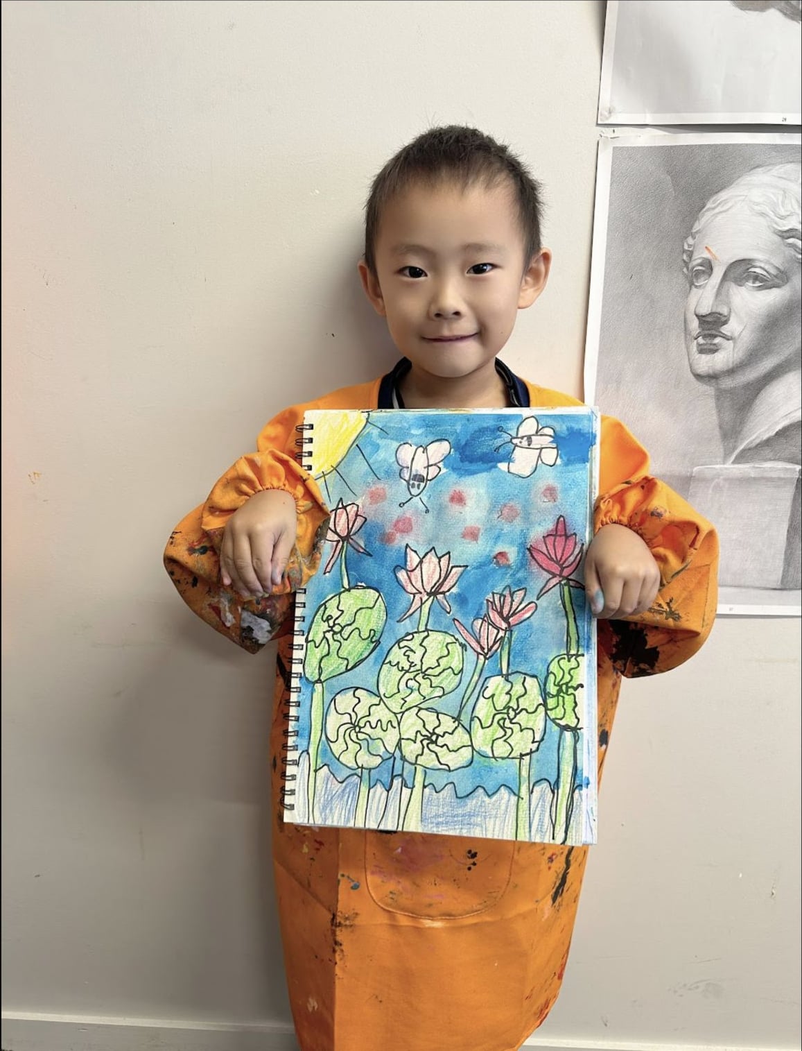 Underwater Botanical Illustration by a Beginner Class student at Art Space Studio Auckland