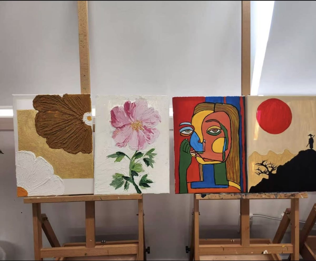 Four Art Styles Study by a Foundation Class student at Art Space Studio Auckland