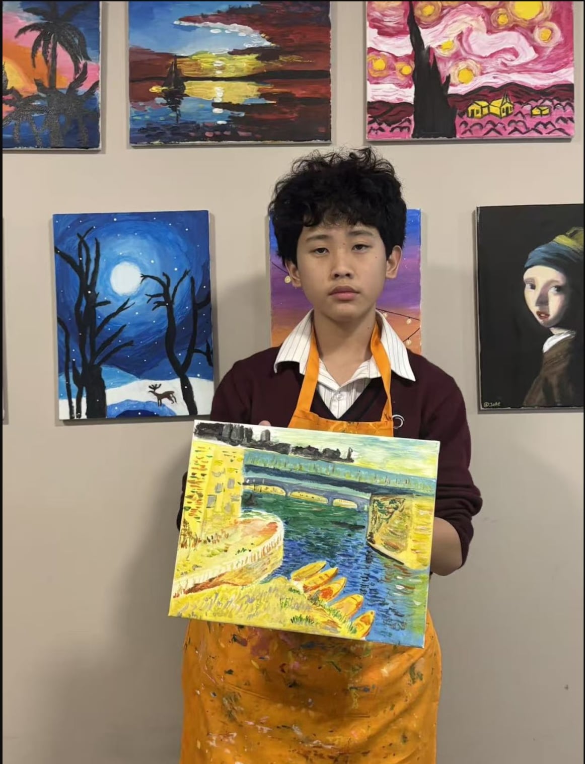Wheatfield Landscape Study by an Intermediate Class student at Art Space Studio Auckland